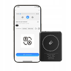 Dyktafon AI Bluetooth ChatGPT głos na tekst aktywacja głosem aplikacja